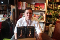 Author Nate Fleming at a book signing at the Bookworm, Chengdu, China - summer 2014